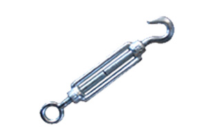 Turnbuckle with hook and eye
